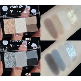 [HOLD LIVE] Bảng Phấn Mắt 3 Ô 4 Màu HOLD LIVE Hello Smile HL584