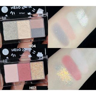 [HOLD LIVE] Bảng Phấn Mắt 3 Ô 4 Màu HOLD LIVE Hello Smile HL584