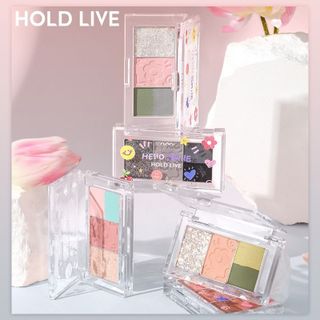 [HOLD LIVE] Bảng Phấn Mắt 3 Ô 4 Màu HOLD LIVE Hello Smile HL584