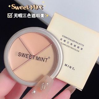 Kem che khuyết điểm SWEET MINT kem che khuyết điểm 3 ô concealer nội địa Trung độ che phủ cao chông thấm nước giữ màu giá sỉ