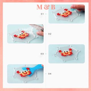 Đồ Chơi Đính Hạt Giáo Dục Sáng Tạo Thủ Công Mỹ Thuật DIY Rèn Luyện Trí Tuệ, Tặng Kèm Hộp Cute, Hạt Đậu Thần Kỳ