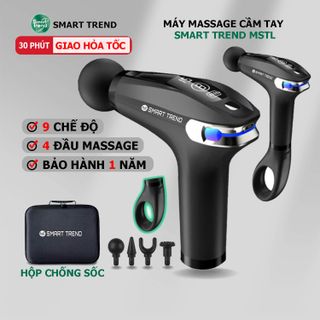 Máy massage cầm tay Smart Trend MSTL có tay cầm nối dài tháo lắp thông minh, 4 đầu mát xa, 15 cấp độ massage giá sỉ