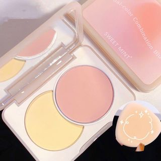 Bảng Phấn Má Hồng Bắt Sáng Sweet Mint 2 Màu Phấn Mịn Nhẹ Nhàng Trang Điểm Tự Nhiên Dual-color Combination Blush giá sỉ