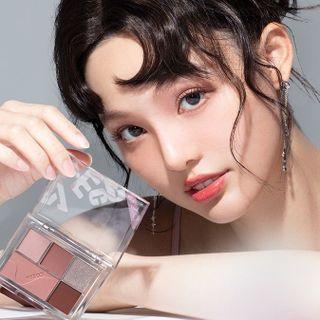 VEECCI Bảng Phấn Mắt Năm Màu Ánh Ngọc Lấp Lánh Tông Đất Lâu Trôi Cho Người Mới Bắt Đầu Makeup Trang Điểm