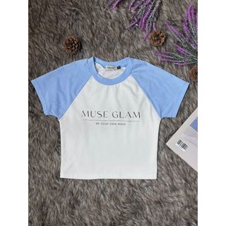 Áo Croptop ,Áo Thun Nữ Tay Ngắn Ôm Dáng In Chữ Logo MUSE GLAM Hàng Thiết Kế Nhiều Màu Cao Cấp MGA29