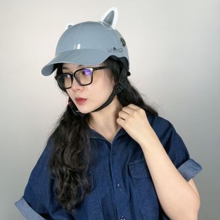 [Tặng Tai Mèo] Mũ Bảo Hiểm Nửa Đầu Lưỡi Trai Varohelmet - Nón Kết Mỏ Cứng Dành Cho Người Đi Xe Máy