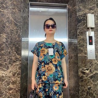Bộ lanh tay cộc quần dài Trung Niên