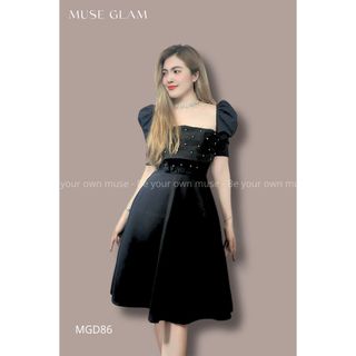 Đầm dự tiệc dáng xòe MUSEGLAM đầm tiểu thư sang trọng (có size lớn) MGD86