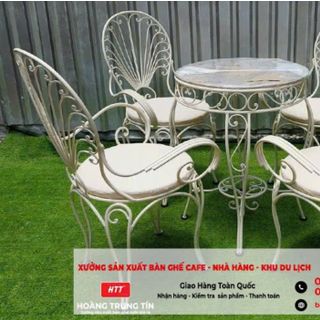 Ghế sắt ngoài trời ghế sắt con công ghế sắt hoa văn ghế sắt đặt ghế sắt cafe ngoài trời