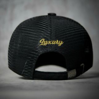 Nón Lưỡi Trai B Luxury Xanh Viền Vàng Cap Chất Nhung