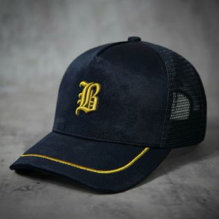 Nón Lưỡi Trai B Luxury Xanh Viền Vàng Cap Chất Nhung