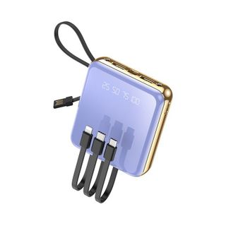 Sạc Dự Phòng Remax RPP-286 10000mAh - 4 Cáp Sạc Tích Hợp, Đèn Pin, Đa Dụng