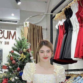 Sét Áo Croptop ,Áo Tay Phồng Bèo Nhún MUSE GLAM Hàng Thiết Kế Nhiều Màu Cao Cấp MGA10