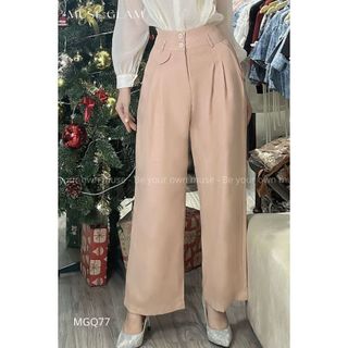 Quần ống suông nữ MUSE GLAM quần dài công sở MGQ77