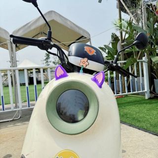 [1 Cặp] Tai Cáo 2 Màu Gắn Mũ Bảo Hiểm Nửa Đầu, Nón Bảo Hiểm 3/4 - Phụ kiện Gắn Mũ Bảo Hiểm Siêu Xinh