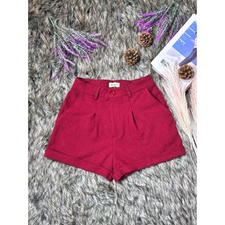 Quần short nữ, quần đùi nữ xắn gối lưng cao ống rộng MGQ14