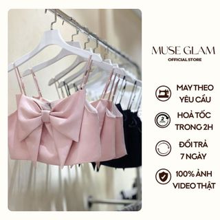 Set Áo 2 Dây Và Chân Váy Xếp Li MUSE GLAM Áo Croptop Nhiều Màu Cao Cấp MGA01 giá sỉ