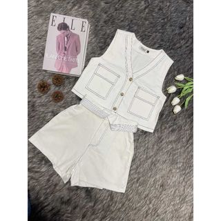 Set Croptop Jean MUSE GLAM Hàng Thiết Kế Nhiều Màu Cao Cấp MGS11