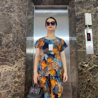 Bộ lanh tay cộc quần dài Trung Niên