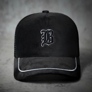 Nón Lưỡi Trai B Luxury Đen Viền Trắng Cap Chất Nhung giá sỉ