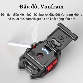 Đèn Led Móc Khóa Mini Cao Cấp 5IN1 Phiên Bản Pro Max - Chip Led COB Siêu Sáng, 7 Chế Độ Sáng, Pin Sạc Tích Điện Cổng Type-C.