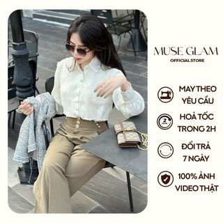 Quần dài nữ ống loe Vera Pants MUSE GLAM Hàng Thiết Kế Nhiều Màu Cao Cấp MGQ21 giá sỉ