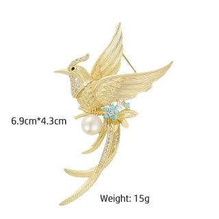 GHIM TRÂM CÀI ÁO PHƯỢNG HOÀNG HỢP KIM CAO CẤP DÀNH CHO NAM NỮ - 6.9CM