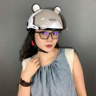 Mũ bảo hiểm 1/2 đầu VARO A33K kính càng tặng kèm tai chuột - Mũ bảo hiểm nửa đầu có kính chống chói