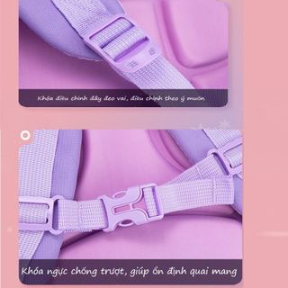 Balo Chống Gù cho Bé Trai và bé Gái thời trang, Siêu Nhẹ, Chống Nước tặng kèm móc khoá và stiker CTB802 - BECHIP