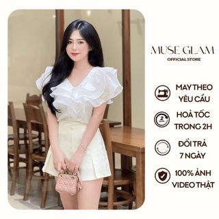 Set Áo Jasmine Kèm Chân Váy Ngắn MUSE GLAM Hàng Thiết Kế Nhiều Màu Cao Cấp MGS15 giá sỉ