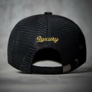 Nón Lưỡi Trai B Luxury Đen Viền Vàng Cap Chất Nhung