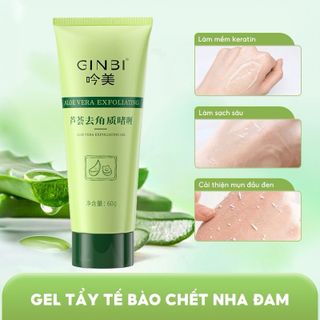 Gel Tẩy Tế Bào Chết Da Mặt GINBI Chiết Xuất Nha Đam Làm Sạch Da Bã Nhờn Bụi Bẩn 100g giá sỉ