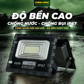 [Tấm Pin  Cao Cấp] Đèn năng lượng mặt trời 60W, khung nhôm đúc bền bỉ, mặt kính cường lực hiện đại, dễ lắp đặt giúp chiếu sáng mọi góc khuất thông minh tự động tắt đèn ngoài trời đèn tường ngoài trời tự động tắt thông minh  đèn pha điều chỉnh được giá sỉ