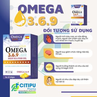 Viên Uống Hỗ Trợ Sáng Mắt Bổ Não Gold Omega 3.6.9
