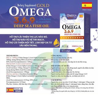 Viên Uống Hỗ Trợ Sáng Mắt Bổ Não Gold Omega 3.6.9