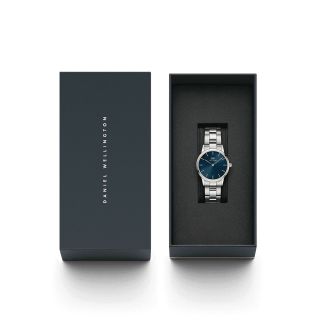 ĐỒNG HỒ NAM NỮ CAO CẤP D.W ICONIC DÂY THÉP BẠC MẶT XANH KÈM TEM BẢO HÀNH ĐIỆN TỬ