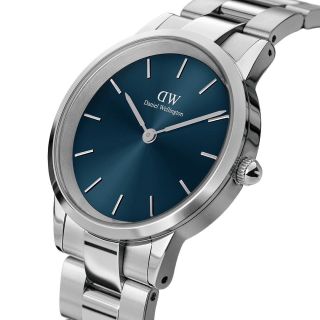 ĐỒNG HỒ NAM NỮ CAO CẤP D.W ICONIC DÂY THÉP BẠC MẶT XANH KÈM TEM BẢO HÀNH ĐIỆN TỬ