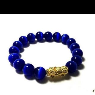 Chuỗi đeo tay phong thủy đá mắt mèo 10 ly mix tỳ hưu