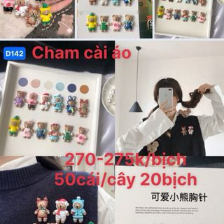 Cham cài áo túi sách cặp bịch 50cái giá sỉ