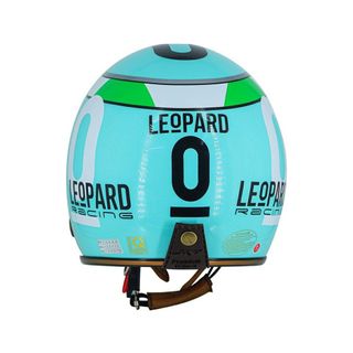 Mũ Bảo Hiểm 3/4 VARO Viền Đồng Lót Nâu Cao Cấp Tem Leopard