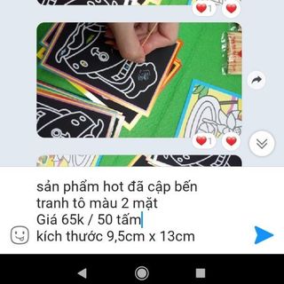 Tranh ma thuật 95mm x130mm có 2 mặt tranh cạo