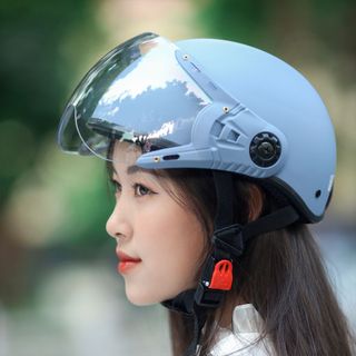 Mũ bảo hiểm nửa đầu VARO - A33K ĐỎ ĐÔ - kính chắn gió cao cấp