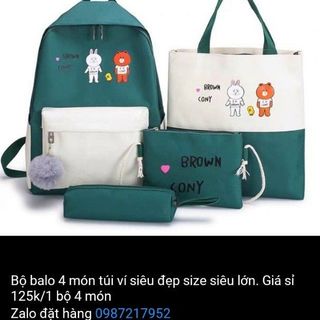 Balo bộ 4 món đẹp dễ thương nhiều mẫu