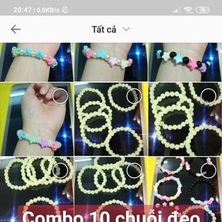 Combo 20 Chuỗi đeo tay phong thủy mixx 20 mẫu khác nhau