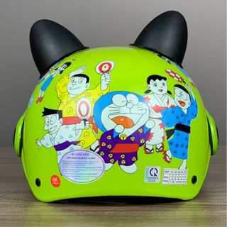 Mũ Bảo Hiểm Trẻ Em Kính Càng Doremon Cho Bé Từ 5-10 Tuổi Lồng Ép Nhiệt Cao Cấp Chính Hãng Varohelmet