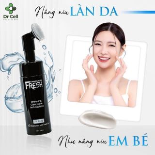 SỮA RỮA MẶT FRESH DR CELL VỚI ĐẦU BÀN CHẢI MASSAGE LÀM SẠCH BỤI BẨN VÀ LÀM SẠCH SÂU TRONG DA GIÚP DA LUÔN MỊN MÀNG TƯƠI TRẺ