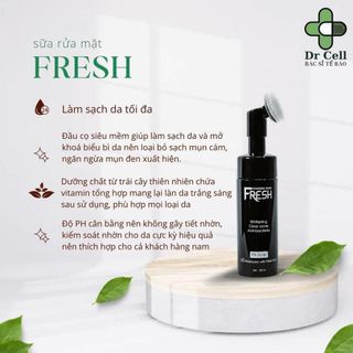 SỮA RỮA MẶT FRESH DR CELL VỚI ĐẦU BÀN CHẢI MASSAGE LÀM SẠCH BỤI BẨN VÀ LÀM SẠCH SÂU TRONG DA GIÚP DA LUÔN MỊN MÀNG TƯƠI TRẺ