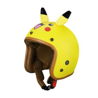 Mũ bảo hiểm 3/4 đầu VARO PIKACHU có tai - tặng lưỡi trai