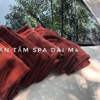 Khăn tắm Spa dài 1m40 màu nâu, xám, trắng giá sỉ