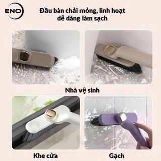 Bàn Chải Làm Sạch Nhà Tắm Xoay 360 Độ Đa Chức Năng, Chổi Cọ Sàn Tích Hợp Kẹp Gắp Rác 2 Trong 1 giá sỉ